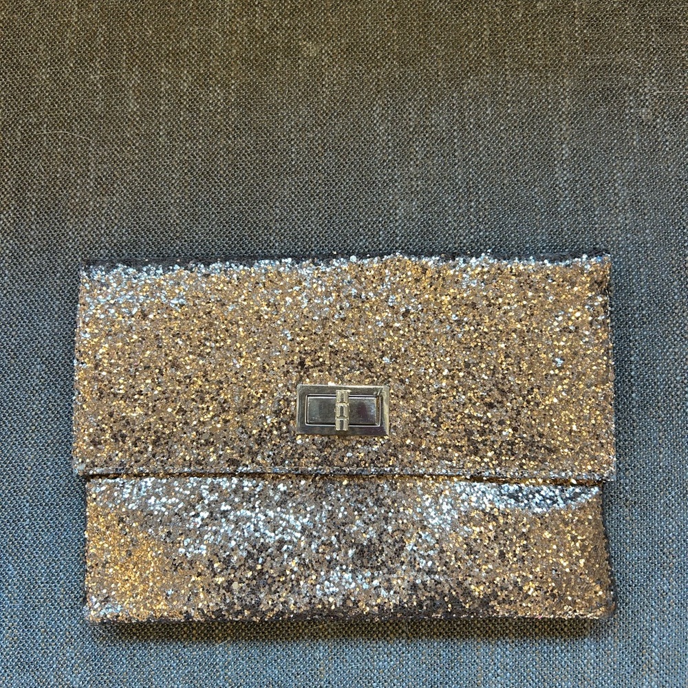Massimo Gold Glitter Clutch